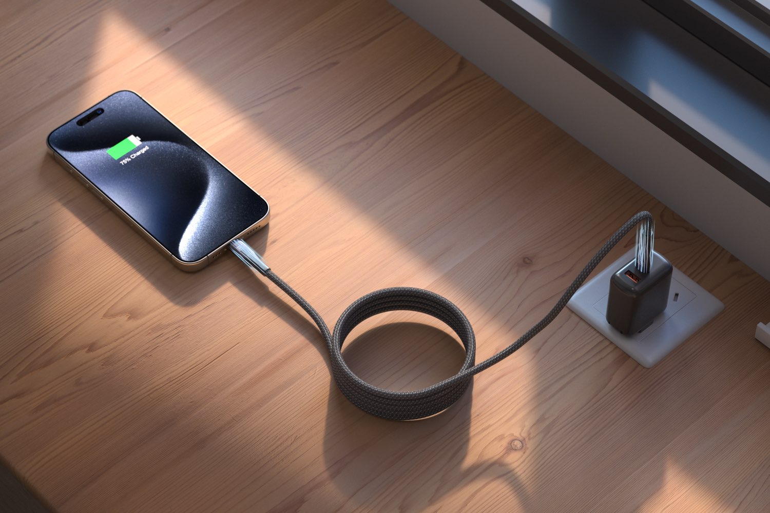 磁吸数据线产品3D渲染